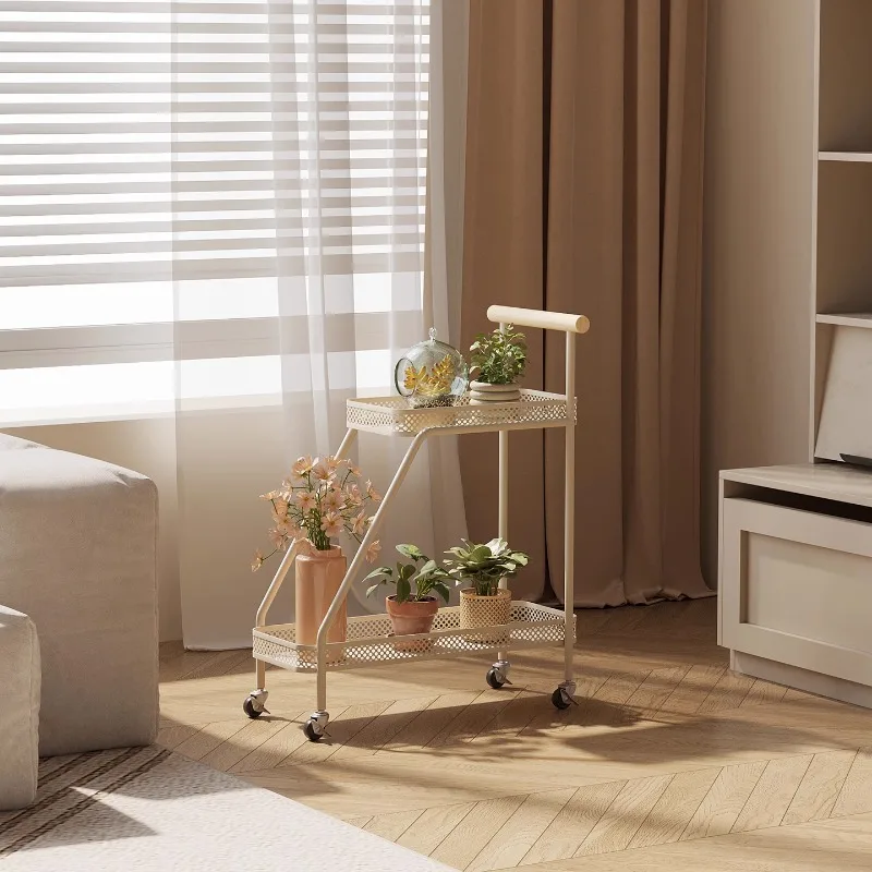 

Customizable Balcony Organizer Mobile Plant Stand Indoor Flower Shelf for Succulents Multi-Tier Iron Display Rack Living Room