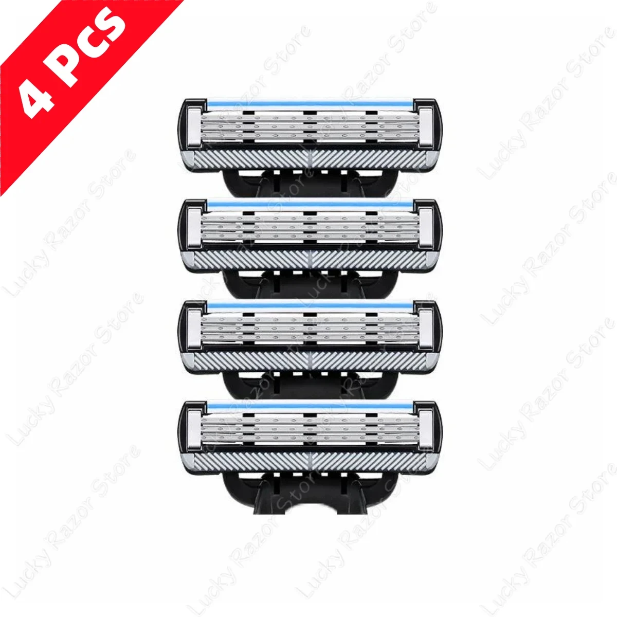 New Stainless Steel Blade Sharp 3 Layer Safety Razor for Mach 3 Manual Razor Blades Replacement Refills Blades
