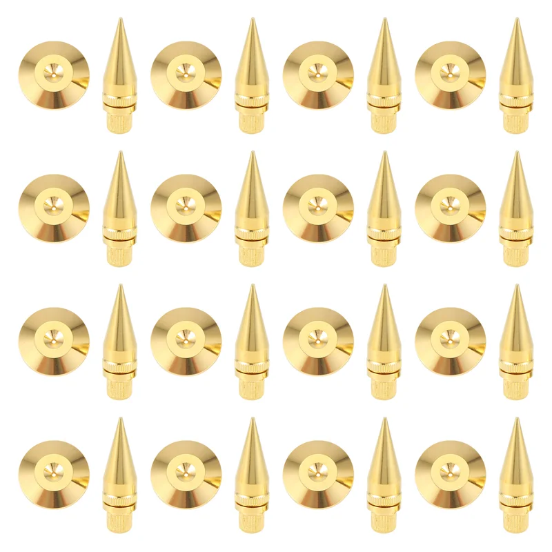 

16 Pairs 6 X 36Mm Copper Speaker Spike Isolation Stand + Base Pad Feet Mat Speaker Isolation Speaker Isolation Pads