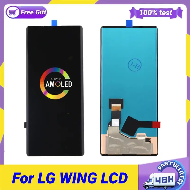 Top Super AMOLED For LG Wing 5G LCD Display Touch Screen Digitizer Assembly Replacement for LG WING LCD Sreen 6.80