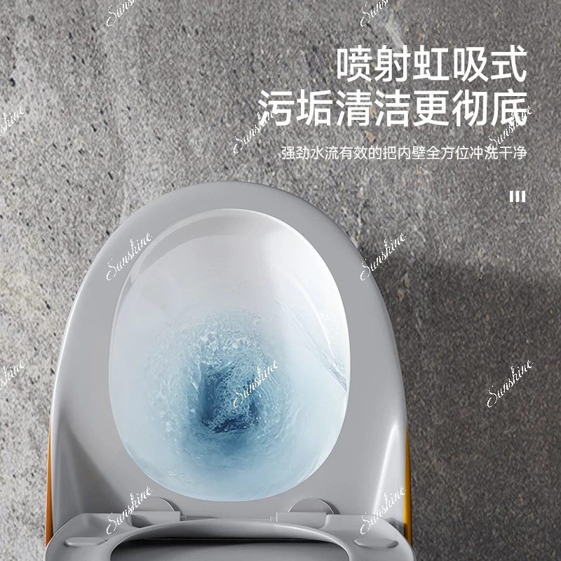 Egg-shaped personality creative color toilet siphon small apartment household water-saving high-end