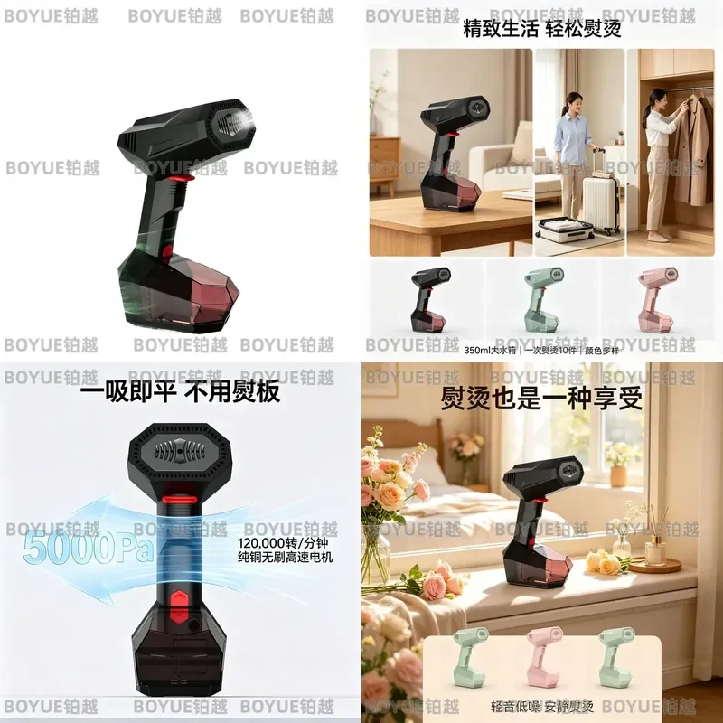 Portable Handheld Steam Iron High Power Garment Steamer Dry Wet Hanging Clothes Brush Wrinkle Remover for Travel Home Use