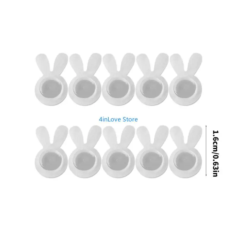 T4MD Nonslip Rabbits Ear Earring Backs Acrylic Support For Drooping Jewelry Fix