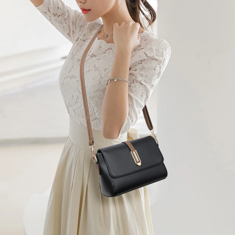 Mode Luxus Design Frauen kleine Schulter Umhängetaschen Damen quadratische Tasche Schulranzen Cluthes Umhängetasche Damen Klappe Handtasche – Detail 9