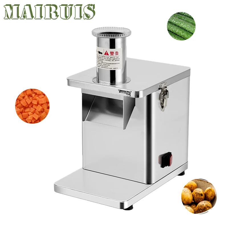 Máquina cortadora de cubos de frutas y verduras, máquina eléctrica para cortar en cubitos, patata, cebolla, verduras, zanahoria, patatas fritas de plátano, 220V