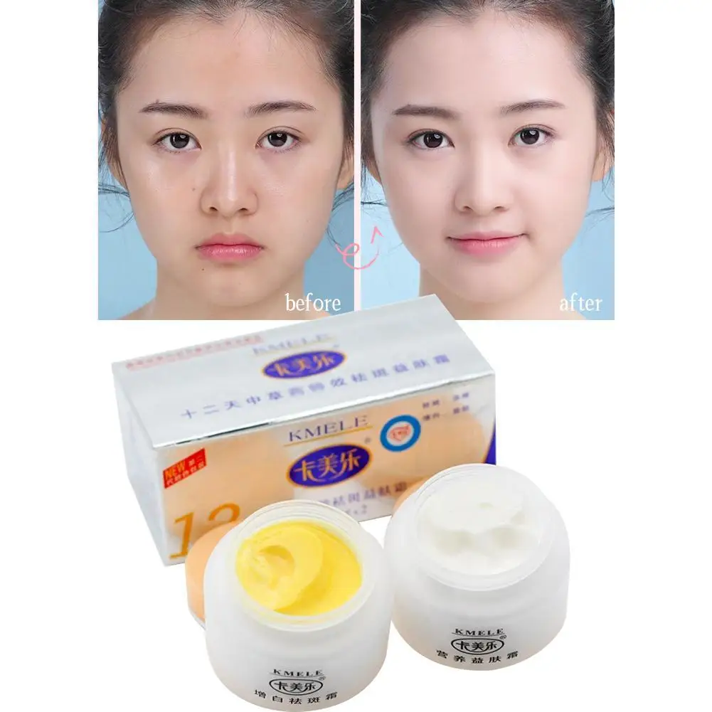 Original 1 Sets Kemele Kmele Whitening Cream Effect 12 Cream In Morning And Days Night Combo Cream
