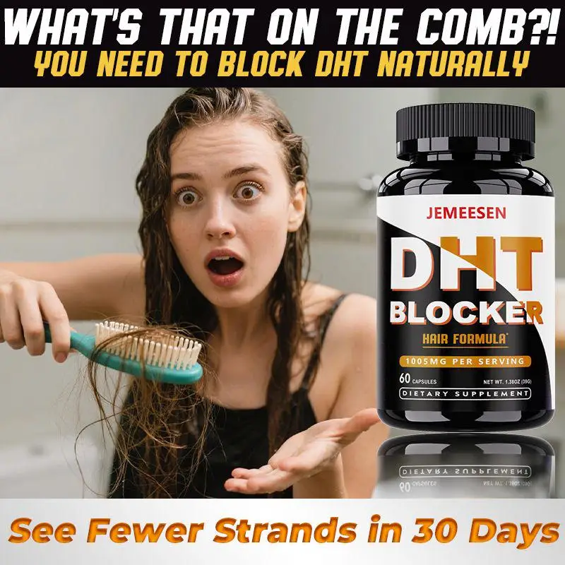 Hair Growth Essential  Capsules with Saw Palmetto Powder,Stinging Nettle Leaf Powder,DHT Blocker & Hair Loss - 60 Capsules