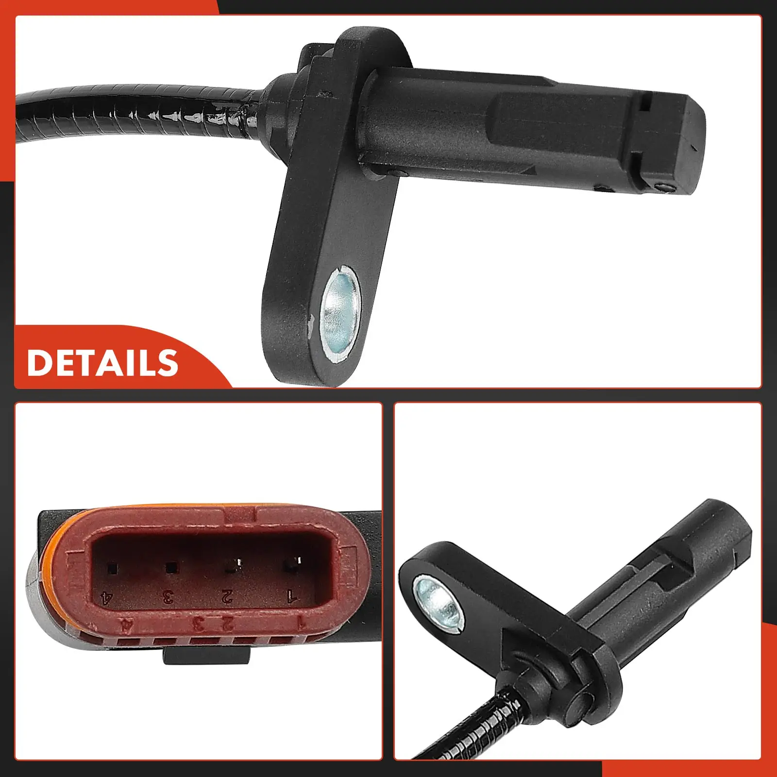 A-Premium Rear Driver or Passenger Side ABS Wheel Speed Sensor for Mercedes-Benz E350 2014 E400 2015-2016 E550 2014-2016 8