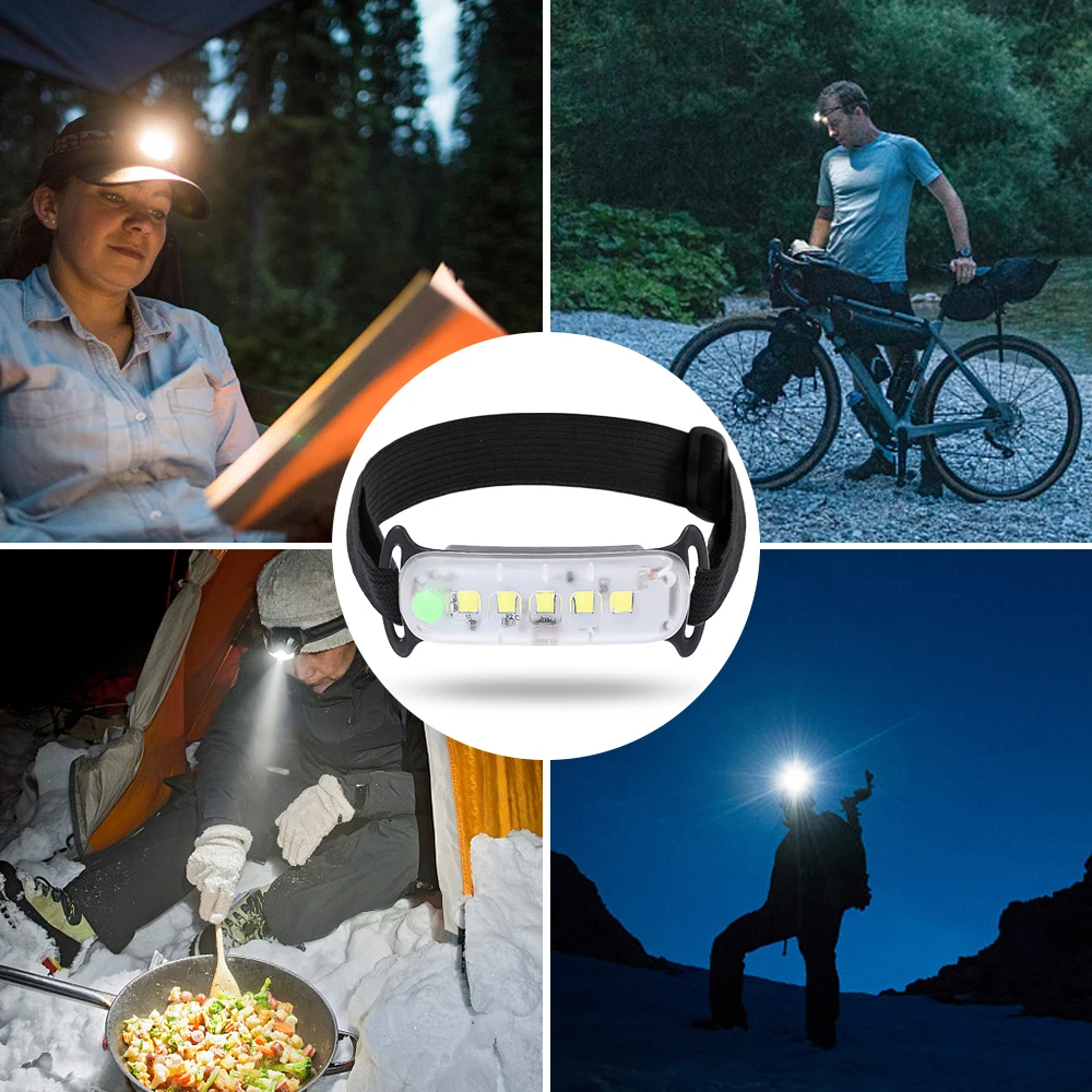 Ultra Bright COB LED Headlamp Outdoor Waterproof Headlight High Lumen Camping Head Lamp Head Flashlight for Emergency Hiking