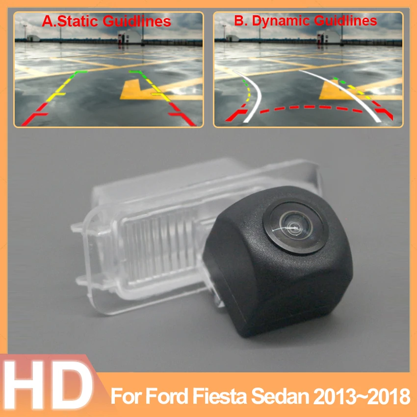 

140 Degree AHD Rear View Waterproof High quality RCA Camera For Ford Fiesta Sedan 2013 2014 2015 2016 2017 2018 Night Vision