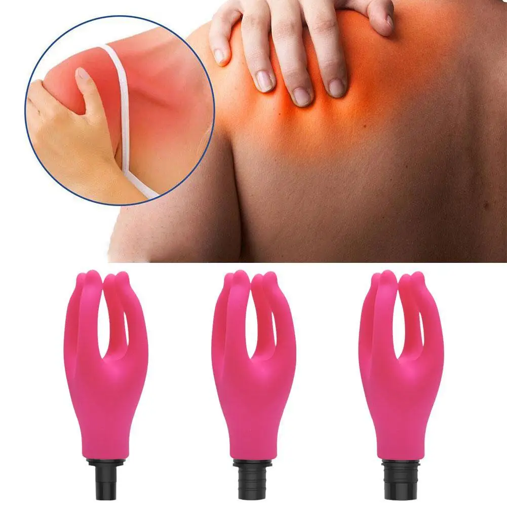 3 Größen Faszien massage gerät Kopf massage pistolen köpfe mit 4 Silikon massage künstliches Wasser material Kopffinger wasch bar f7k4