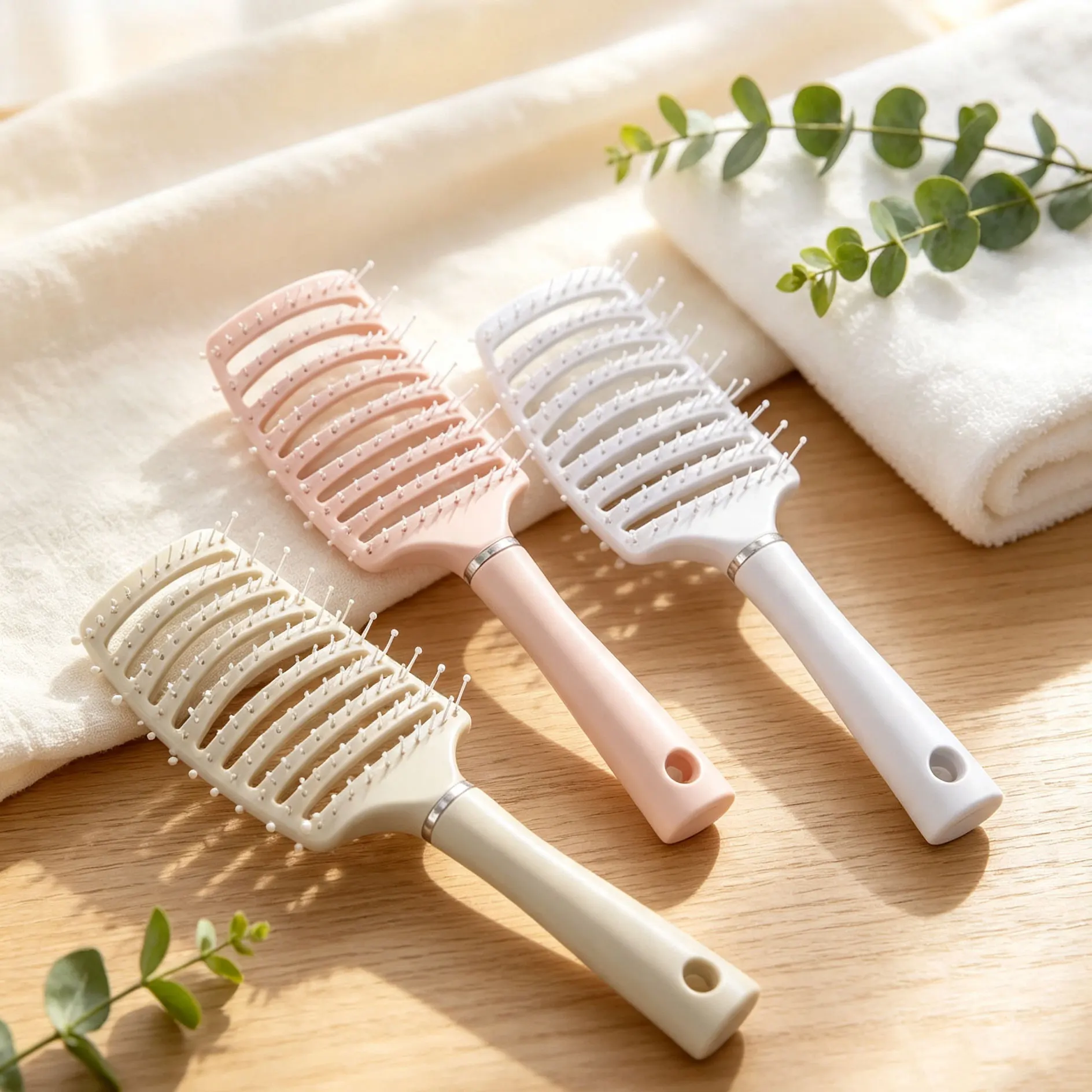 1Pcs Volumizing Detangling Hair Massage Comb Hair Massage Comb With Hollowed-Out Design Hair Styling Tools for Real Hair Wigs
