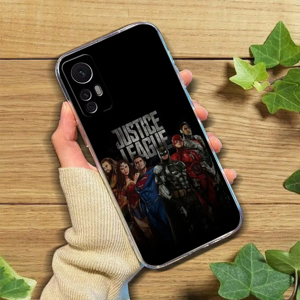 J-Justice L-League Phone Case For Xiaomi 11 Redmi Note 11 5G 8T 9A 9 10T Note8Pro Note9 12SUltra Transparent Case