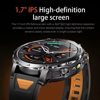 2026 New Military Smart Watch 1400mAh Battery 5ATM Waterproof Flashlight Heart Rate Sports Tracker Smartwatch Men T-Rex 3 Ultra 2