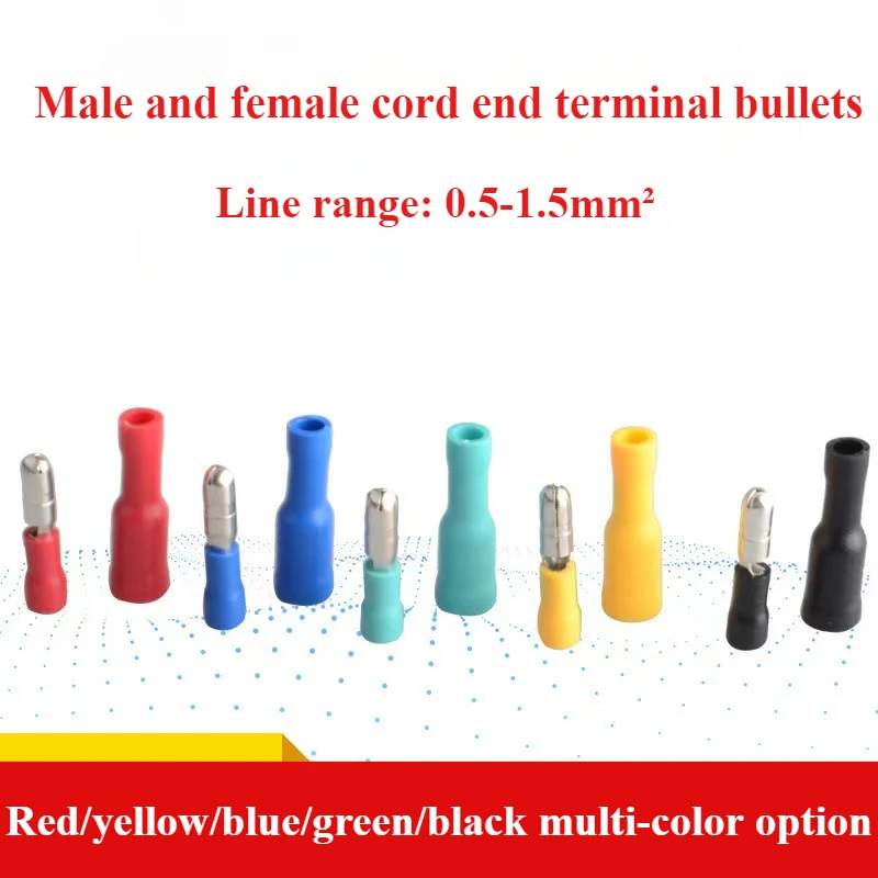 Bullet Shaped Terminal blocks MPD FRD Electrical Wire Connector Male Female Butt fast PVC Insulated Crimp Terminals Cable Plug