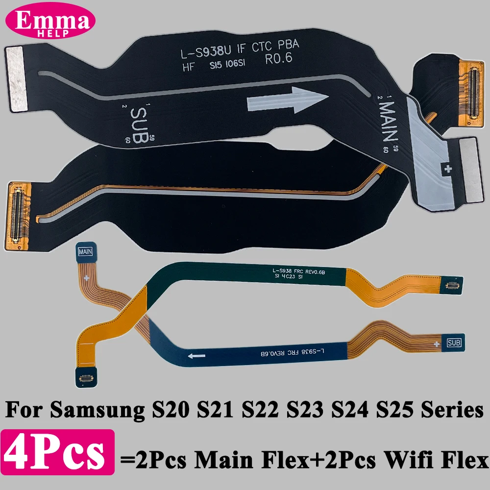 4pcs Motherboard Connect Flex For Samsung Galaxy S20 S21 S22 S23 S24 Plus S25 Ultra Wifi Signal Connect Mainboard Flex Cable