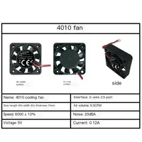 40mmx40mmx10mm 50mmx50mmx10mm 60mmx60mmx10mm 5V 2Pin DC Cooling Silent Fan CPU Coolers 5