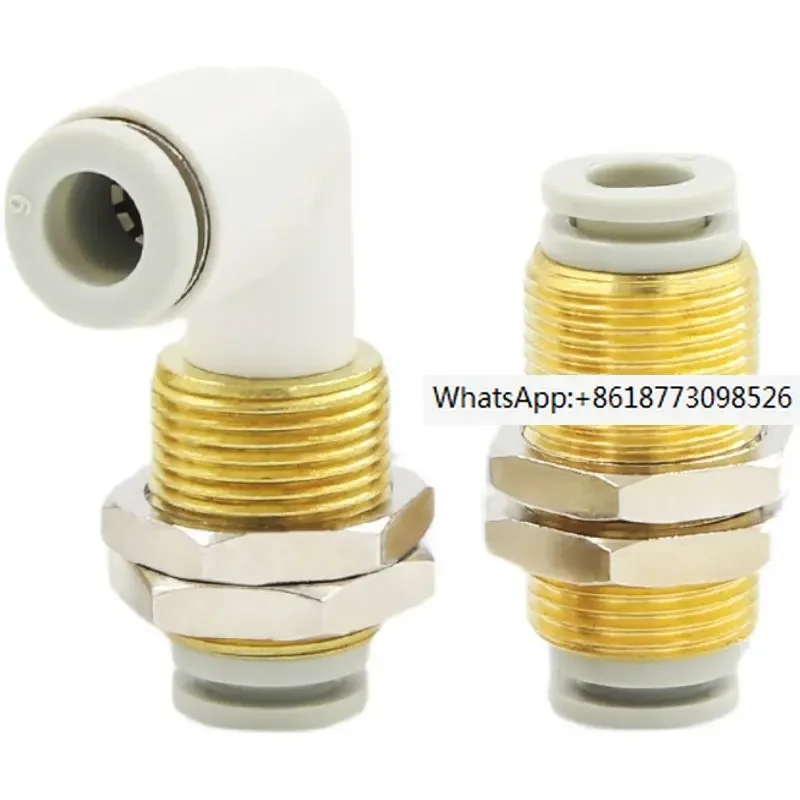 10PCS Air pipe pneumatic joint KQ2E threaded partition joint KQ2LE quick elbow 90 degrees 04 06 08 10-00