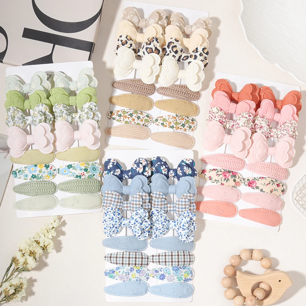 16 Stück/Set, süße Haarspangen mit Schleifenmuster und BB-Clips, Haaraccessoires, geeignet für Kinder, Babys und Mädchen, als Geschenk. – Detail 1
