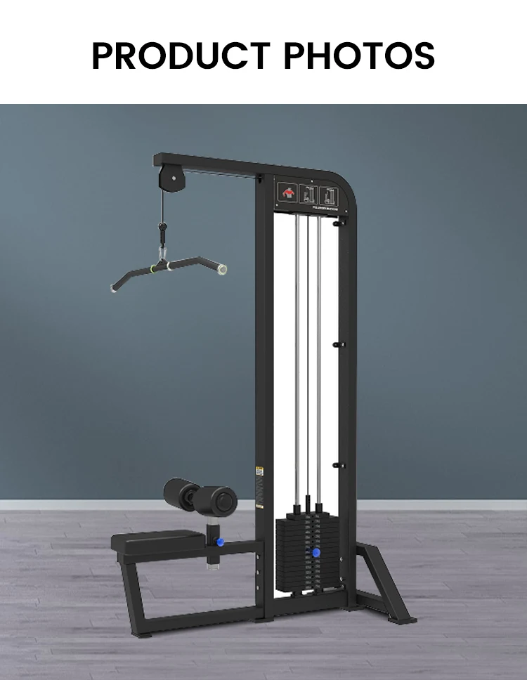 Adjustable Weight Stack Lat Pulldown Machine with Ergonomic Handles for Home Fitness Enthusiasts