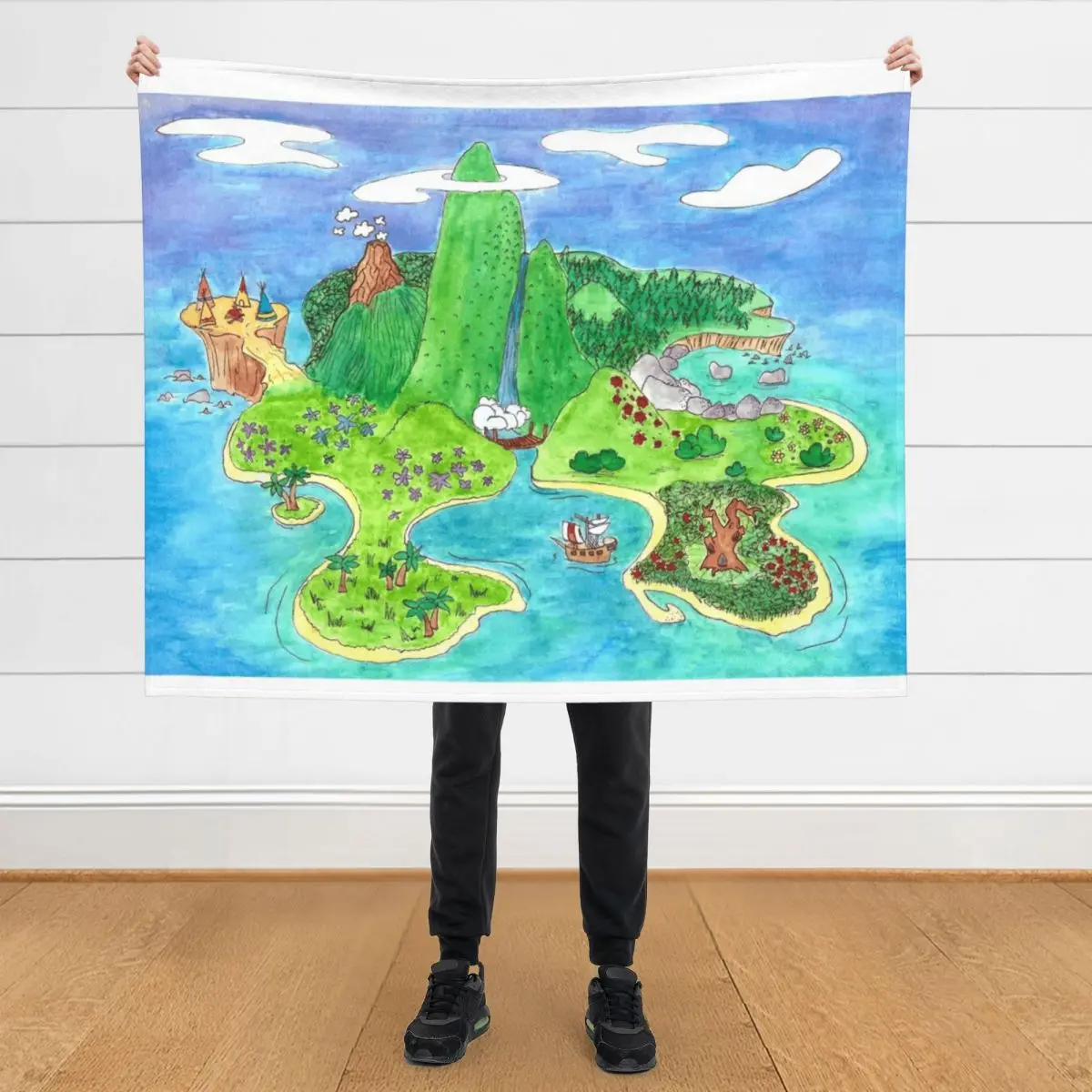 

Neverland Throw Blanket Plaid on the sofa Decorative Sofas cosplay anime Travel Blankets