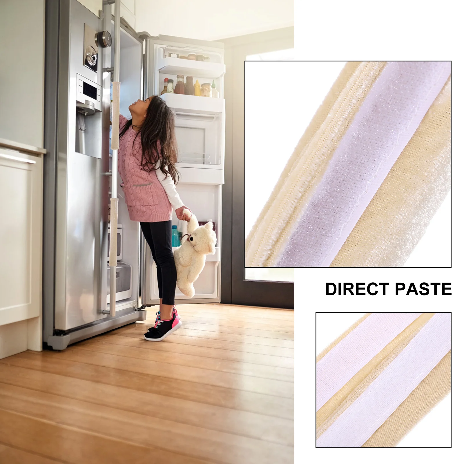 

1Pair Kitchen Appliance Handle Cover Non Slip Protective Glove for Fridge Door Oven Microwave Cabinet Decor Upgrade