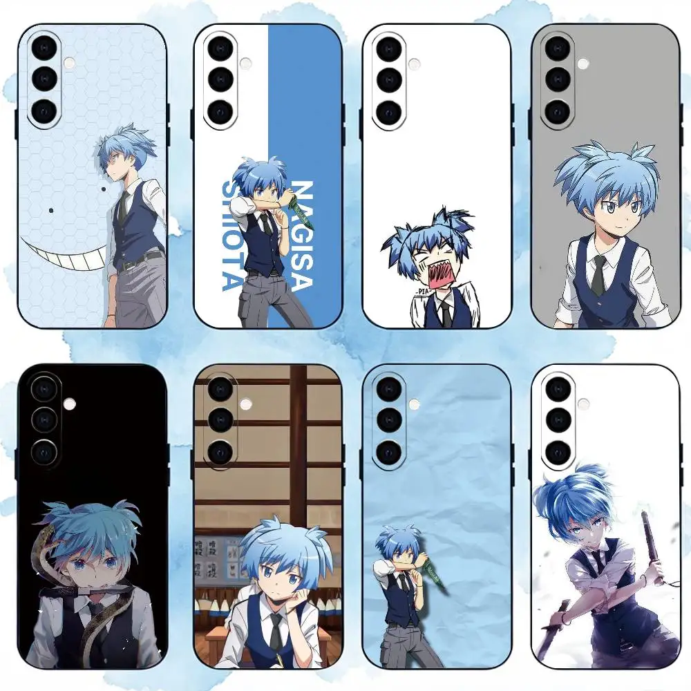 Ansatsu K-Kyoshitsu Nagisa Shiota Phone Case Black Silicone Soft For Samsung Galaxy A73,A72,A71,A70,A53,A52,A51