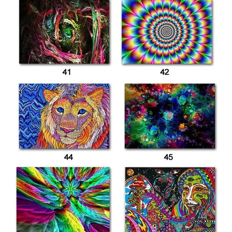 Psychedelic LSD Acid Art Silk Poster Modern Wall Decor for Living Room Bedroom Unique Gift Home Decoration