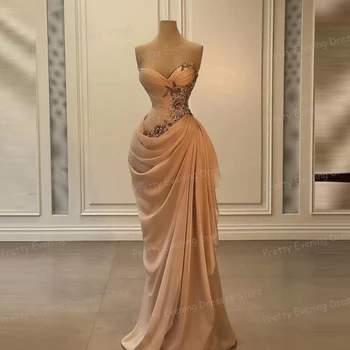 Nowoczesne suknie wieczorowe syrenka damskie seksowne aplikacje bez rękawów suknie na bal maturalny Sweetheart Party Vestidos De Noche dostosowane 2025