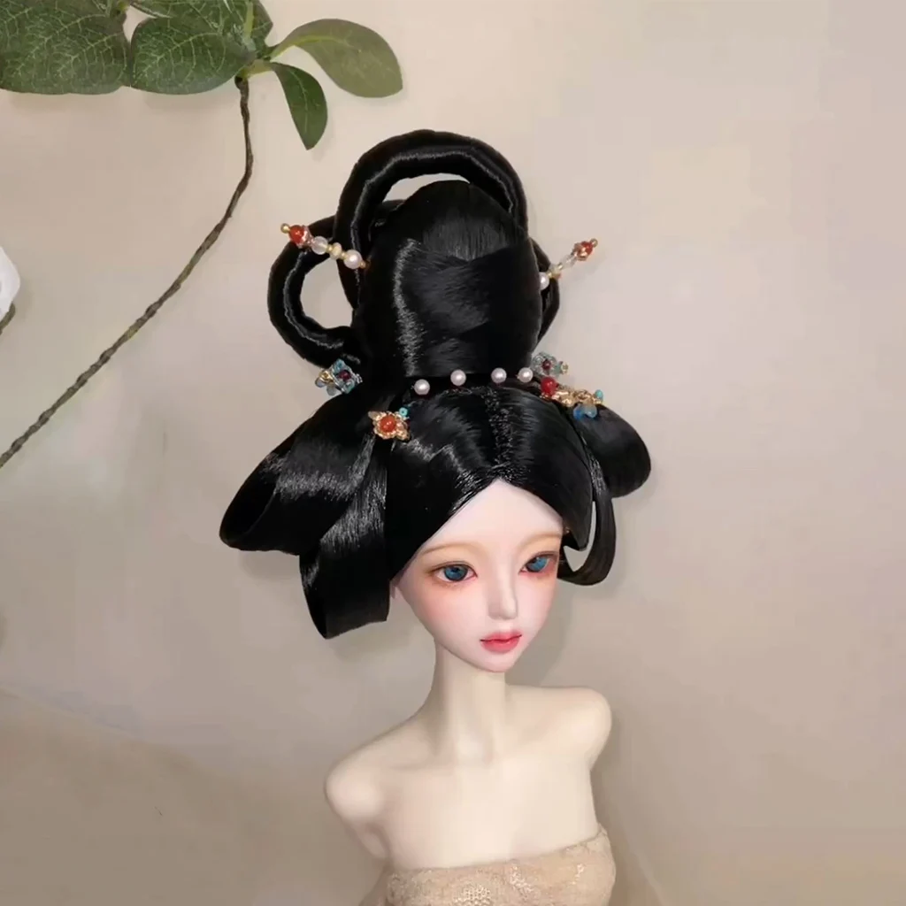 

1/4 1/3 Ancient Costume BJD Wig Hanfu Antique Style Hair Retro Wigs For BJD/SD MSD SD13 Big Girl SSDF Doll Accessories C2264