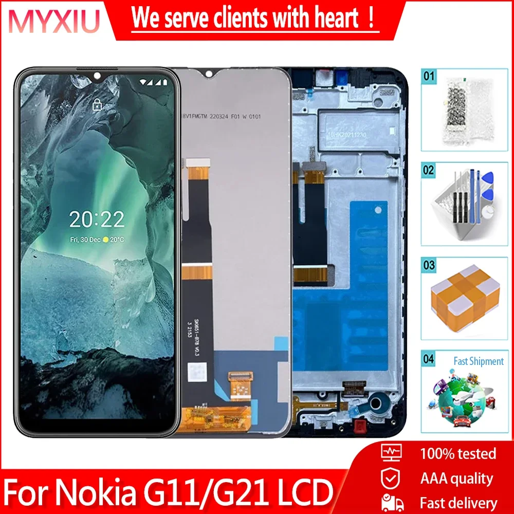 For Nokia G21 TA-1418 TA-1477 TA-1415 LCD Display For Nokia G11 TA-1401 LCD Touch Screen Digitizer Assembly Replacement