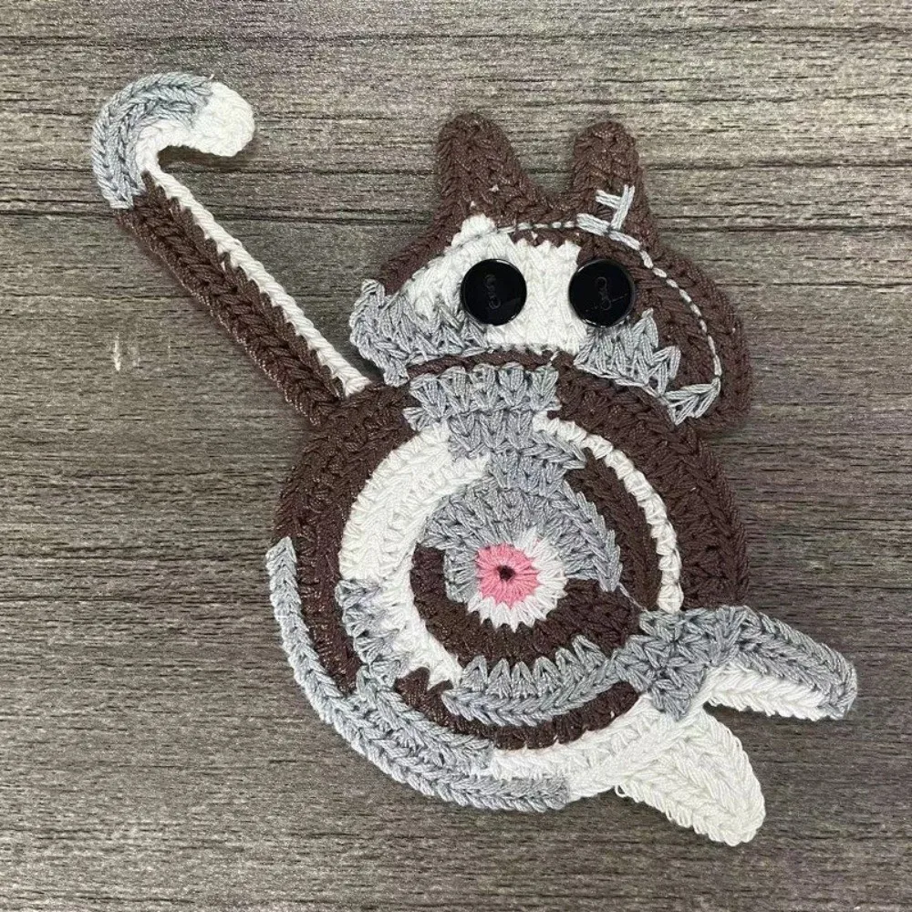 Cute Funny Crochet Coaster Non-slip Heat Insulation Mug Rug Reused Anti-scalding Drink Pad Home Supplies