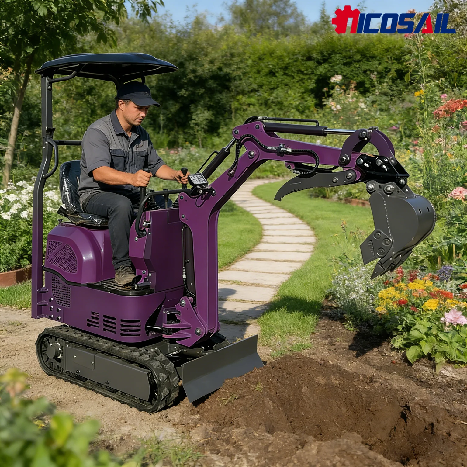 

0.6T Mini Excavator 620kg Weight EPA CE Compliant Small Excavator For Landscaping