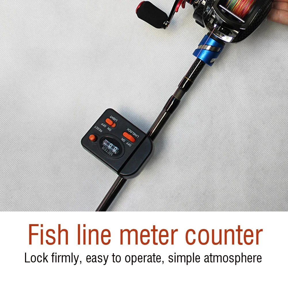 Professional Clip on Rod Fishing Line Counter Depth Finder Digital Diaplay 99m