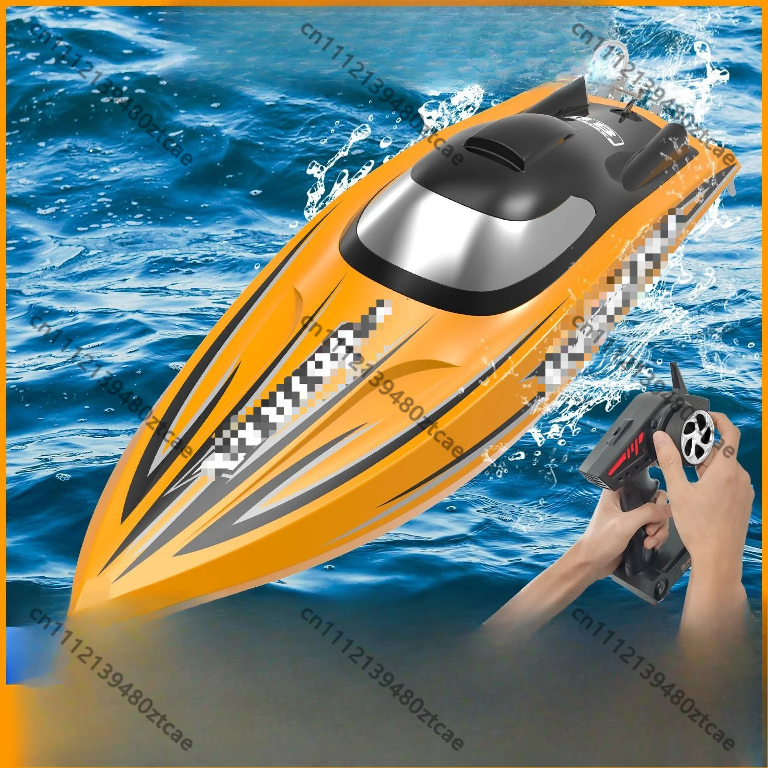 2.4G Brushless RC Boat 70km/h Water-cooled Self-righting Speedboat 800mm 1.35kg 798-4P