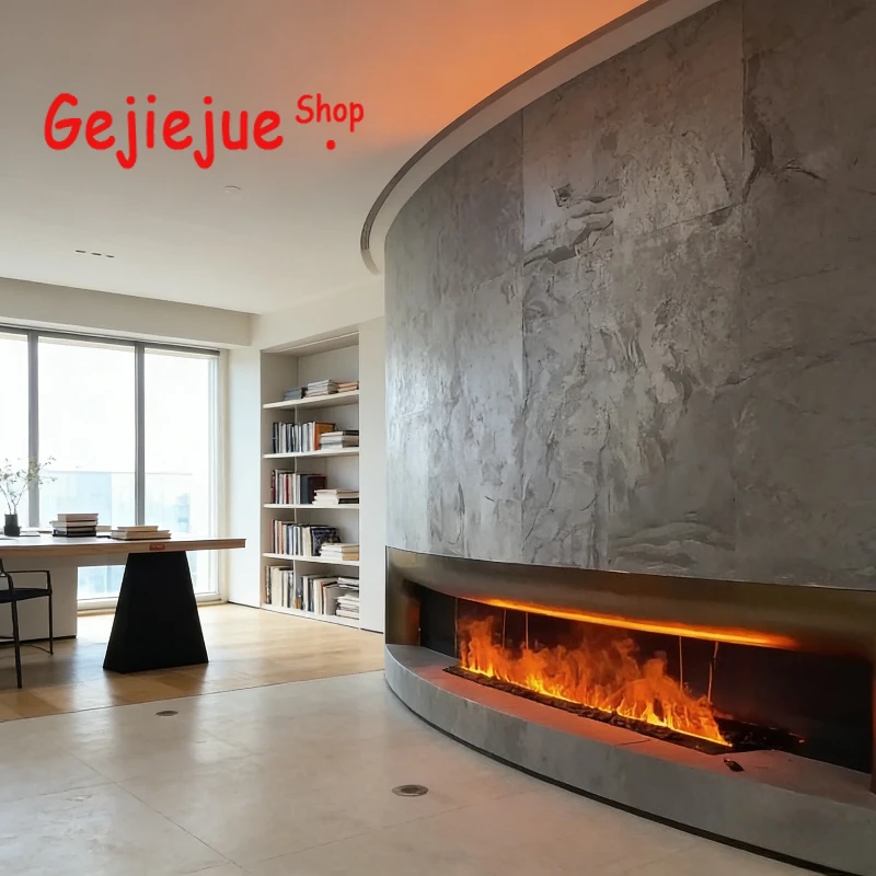 

Ультразвуковой 3D-камин с реалистичным LED-пламенем, без вентиляции, для уютного вечера, со встроенным увлажнителем воздуха для сухой среды