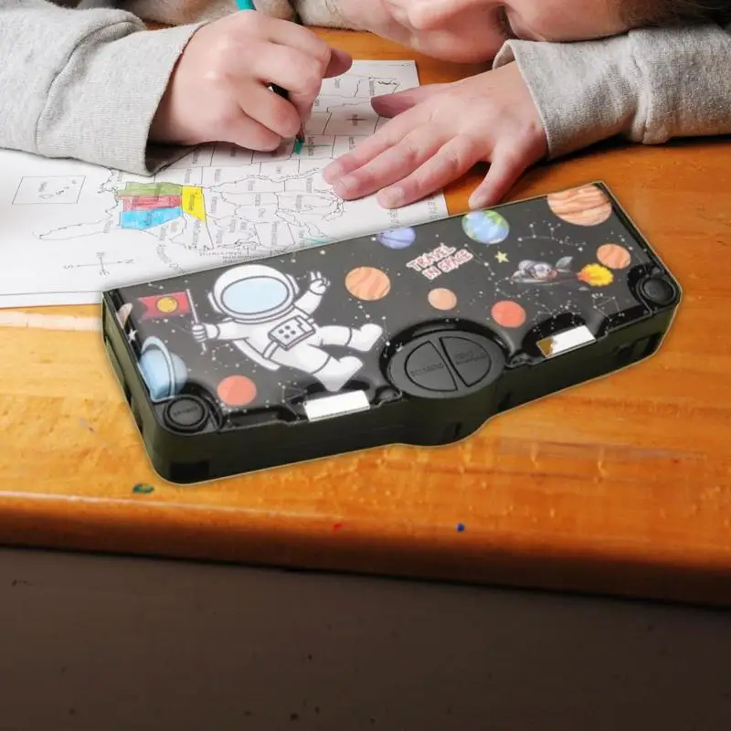 Пенал двусторонний большого объема для начальной школы