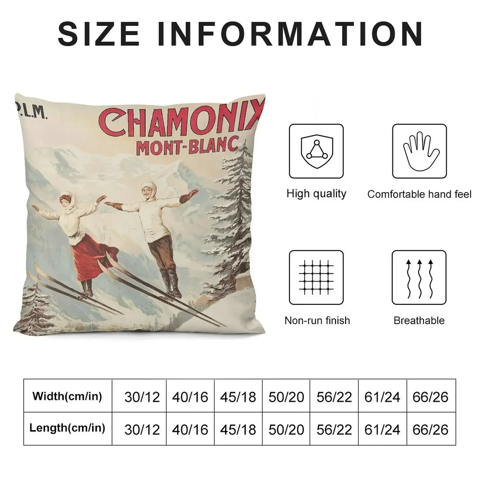 Chamonix Vintage Ski Throw Pillow christmas decorations for home 2025 Pillowcases For Pillows pillow