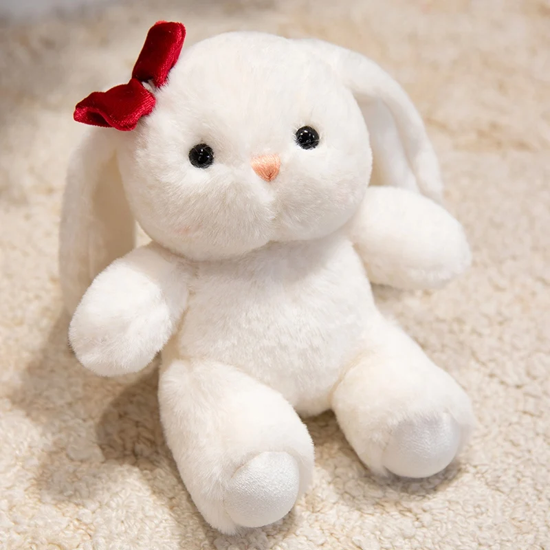 

Cute 15cm Plush Companion Doll Plush Rabbit Stuffed Animal Pillow bow bunny Super Soft Animal Plush Toy Desk