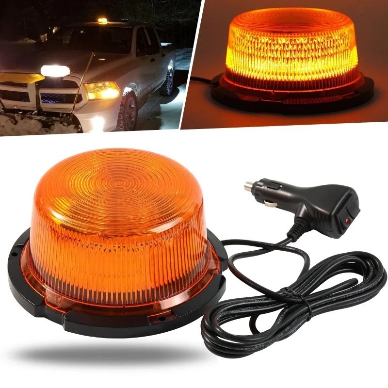 

90LED Emergency Safety Flashing Warning Beacon Lights with Magnetic Base for Vehicles Car Trucks Tralier Tractor Forklift Bus