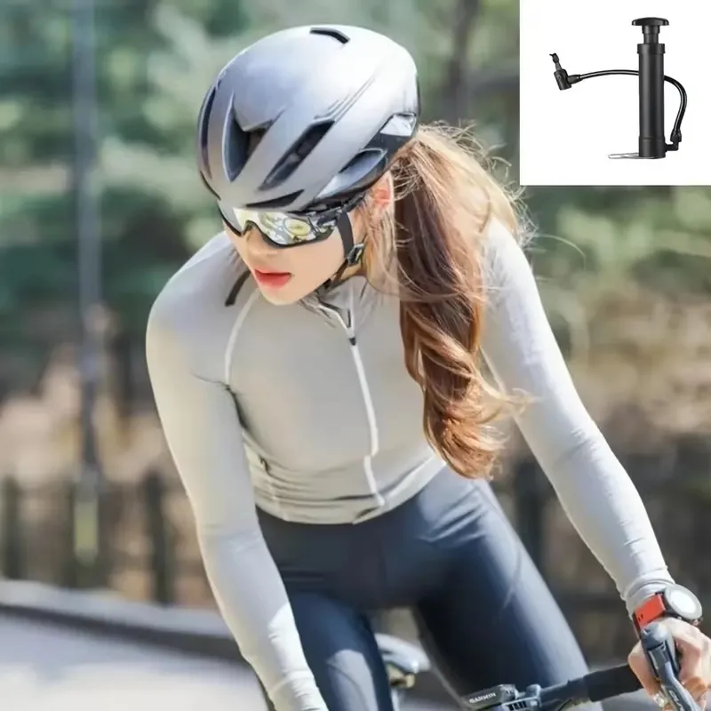 BİSİKLET MTB Bisiklet Pompası 80PSI Bisiklet Manuel Hava Pompası Balon Lastik Şişirme Schrader Vana Zemin Pompası Bisiklet Aksesuarları