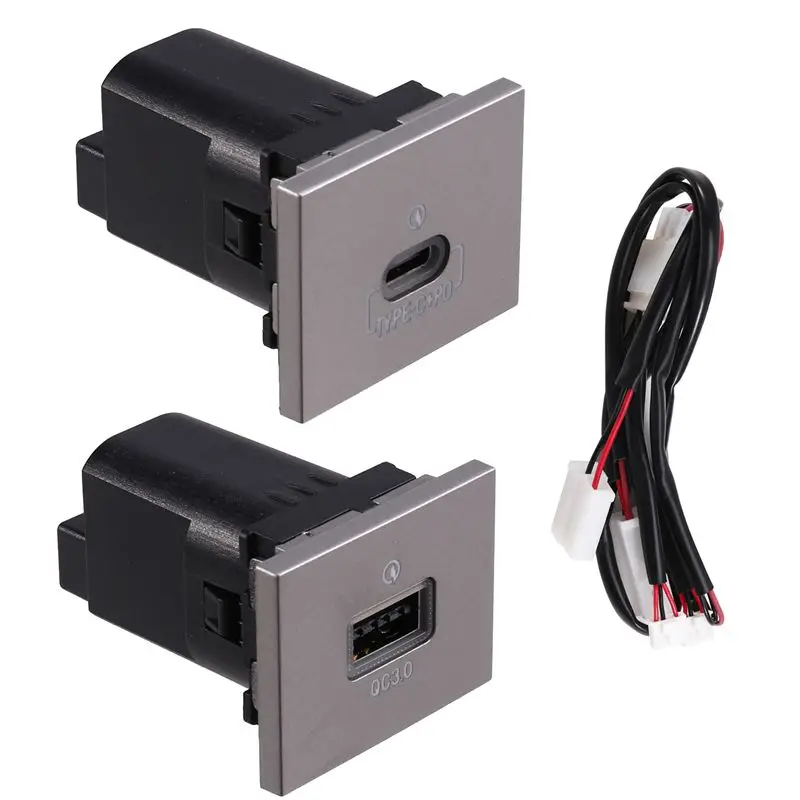 Well Car Socket QC3.0 And Type C PD Charging Outlet Fuse Box Power Adapter For Ford Focus 2 Mk2 2009-2011
