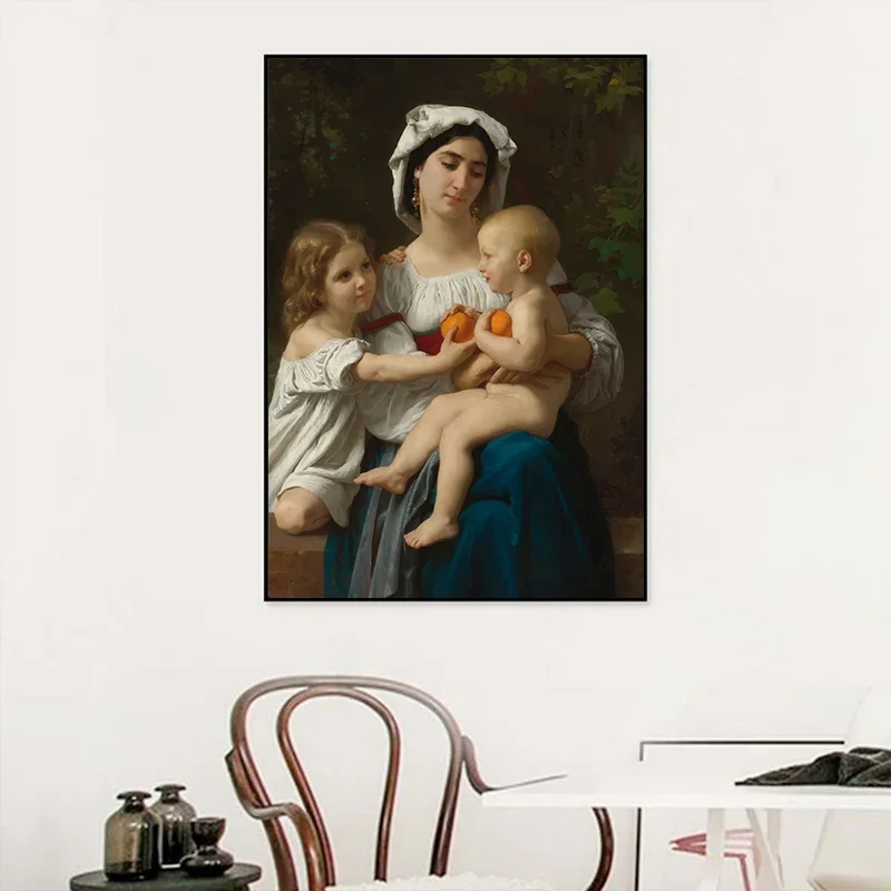 Artist William Bouguereau Classic Artwork Poster Canvas Oil Painting Woman Figure Wall Art For Living Room Home Decoration