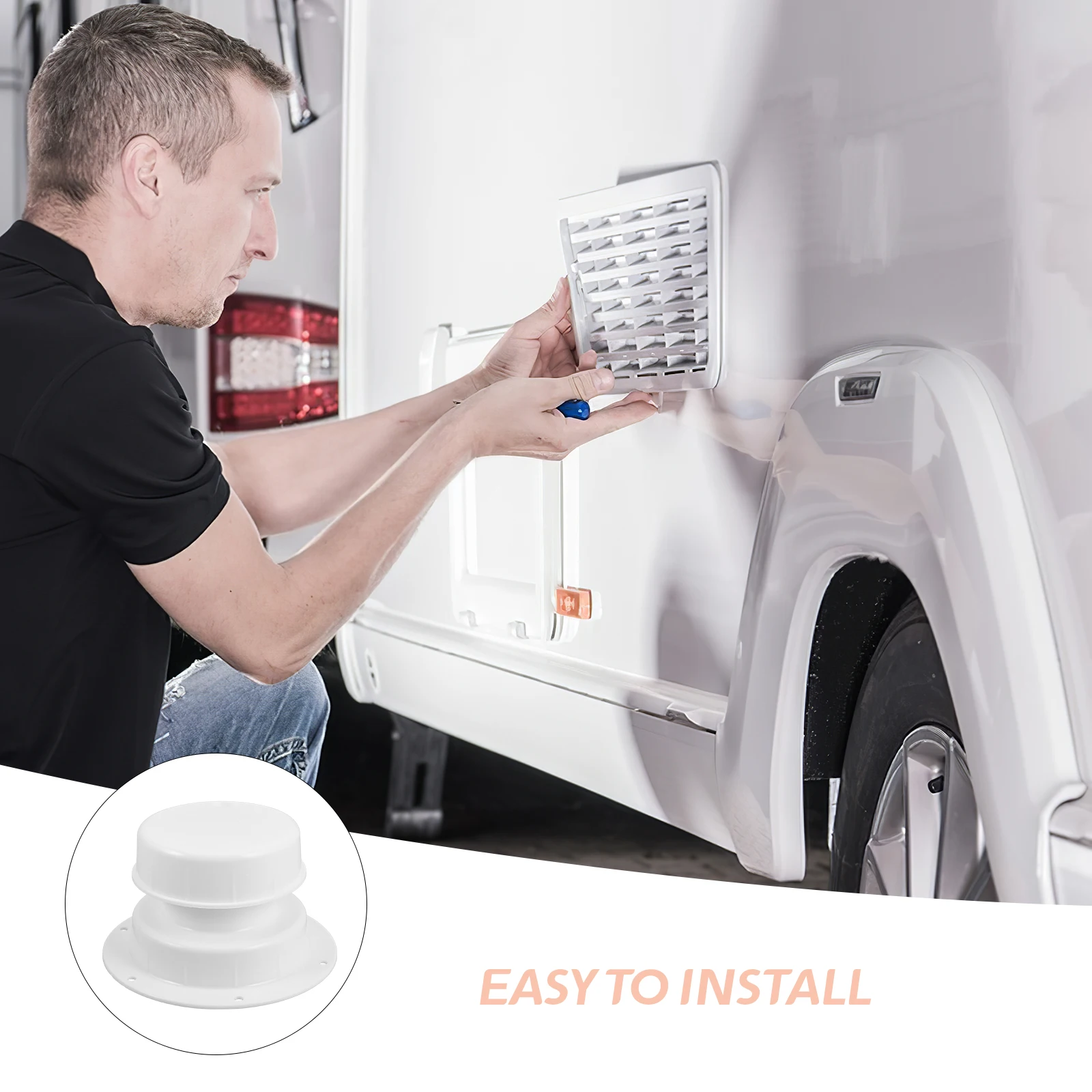 

Cover Kit for RV Trailer Boat Durable Plastic Universal Fit 2 Inch Pipe Easy Installation Prevent Debris Blockage Compact
