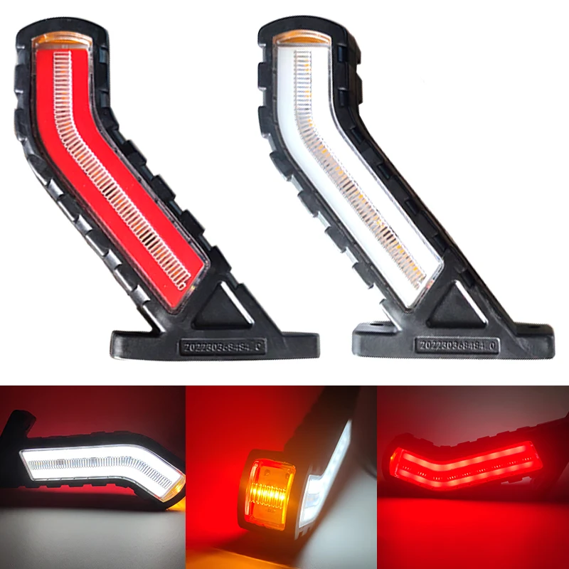 2x LED Side Marker Lights Flowing Turn Signals Lamp Universal For Cars SUV Vans Lorry Rvs Bus Boat Trailer Truck Pickup 12V 24V