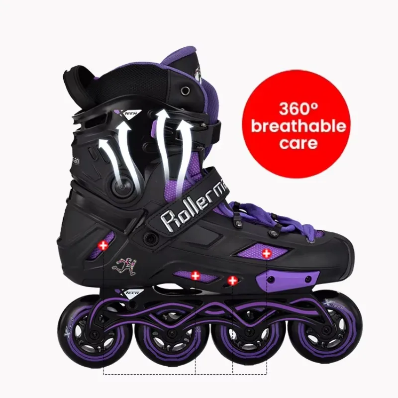 تخصيص المهنية الكبار للجنسين اللياقة البدنية مضمنة حرة Slalom حذاء التزلج على الجليد #6