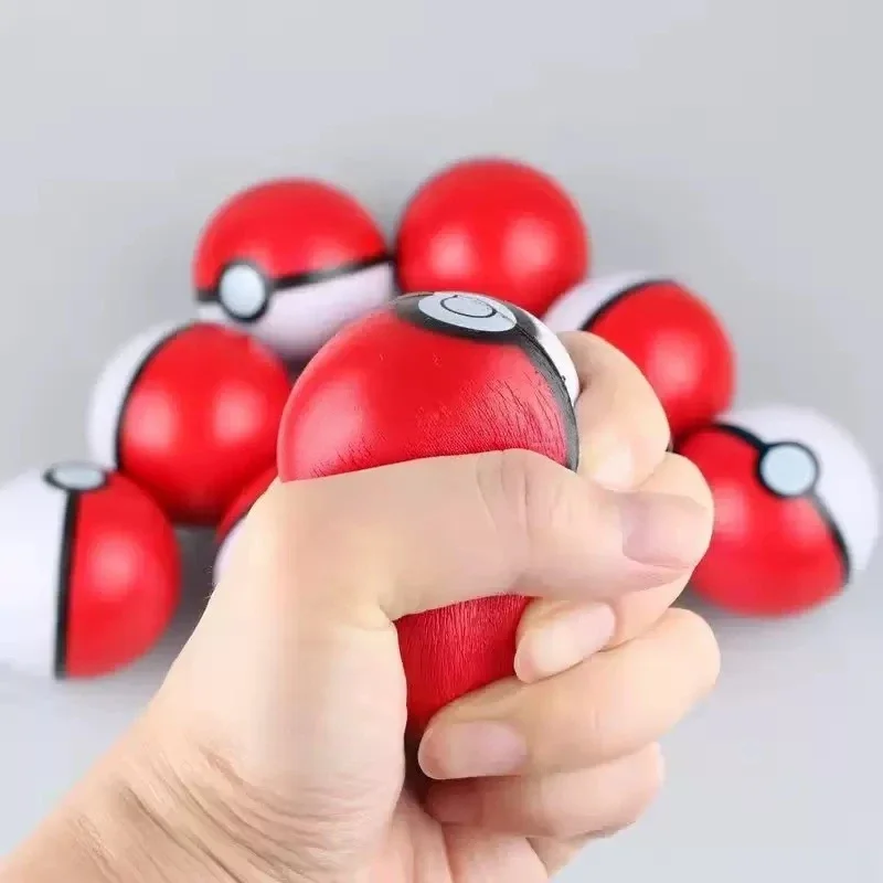 6cm Pokémon Poké Ball Stressball, lustiges Haustierspielzeug, quetschbarer Hunde-Fitnessball, Katzen- und Hundespielball, runder Ballspielzeug – Detail 1