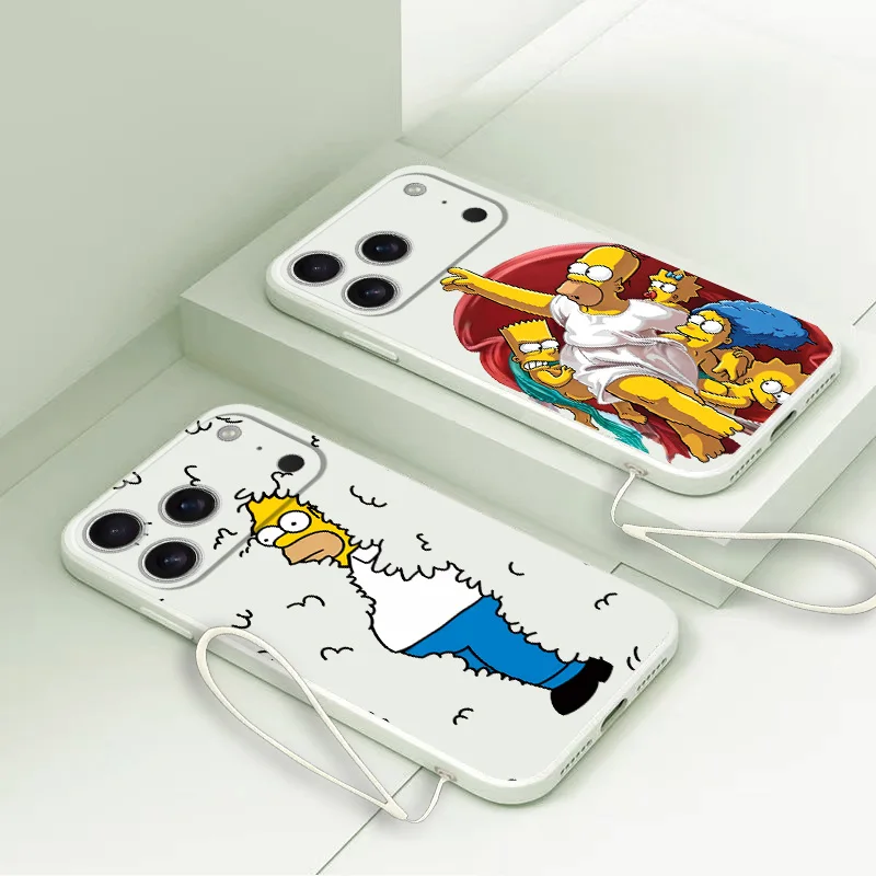 Phone Case for Apple iPhone 11 12 13 Pro Max 16e 17 Air XR XS 7 8 16 14 15 Plus Soft Cover The Simpsons Cute view 6