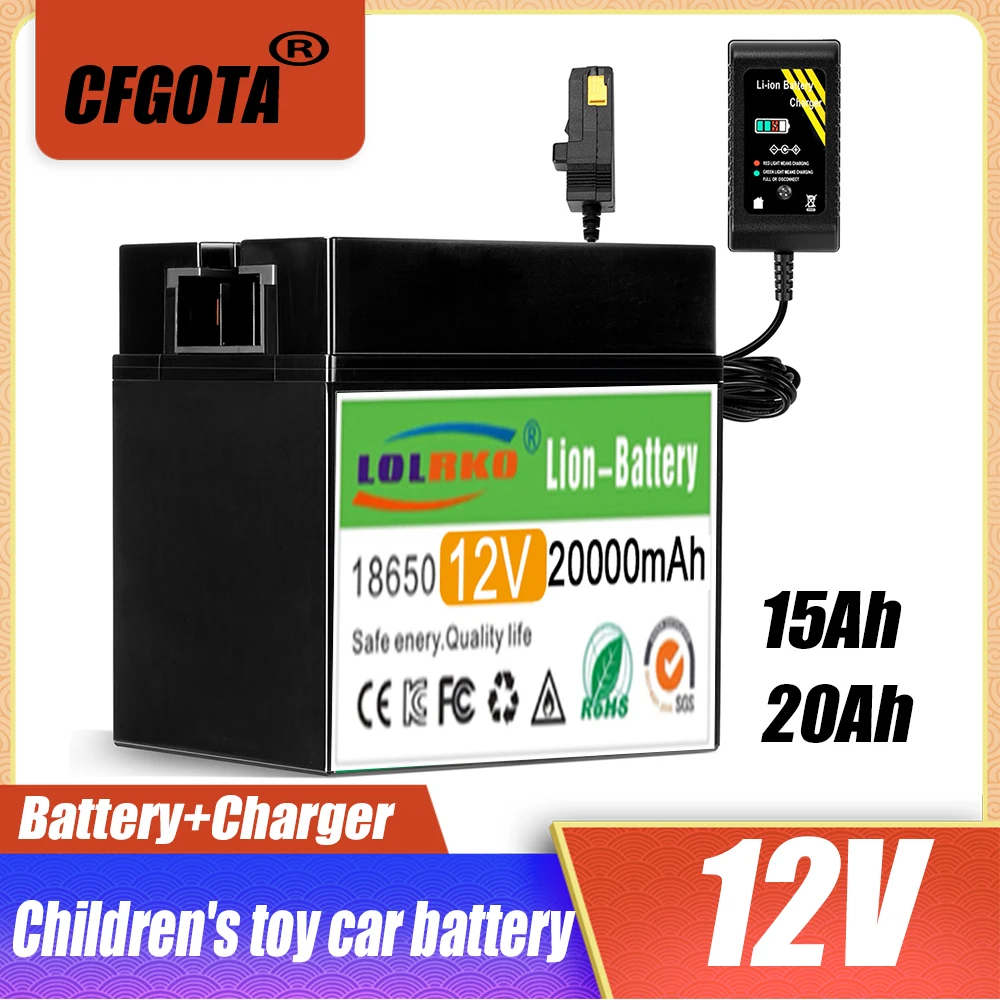 

12V Battery for Ride on Toys - TB3 12V 25Ah Rechargeable 12V Ride On Replacement Battery for Fisher-Price Power Wheels Vehicles