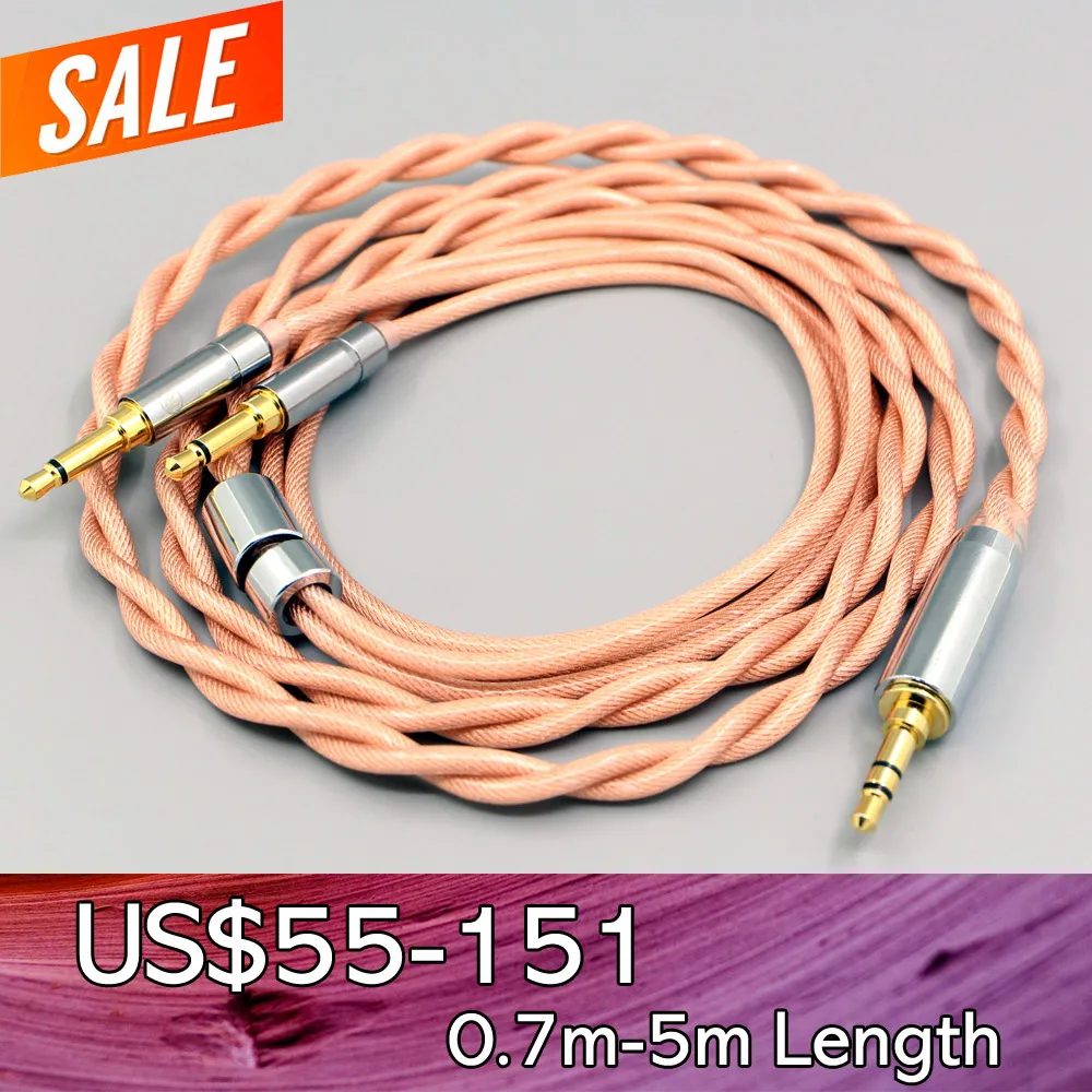 

Type6 756 core Shielding 7n Litz OCC Earphone Cable For ONKYO SN-1 JVC HA-SW01 HA-SW02 McIntosh Labs MHP1000 3.5mm Pin